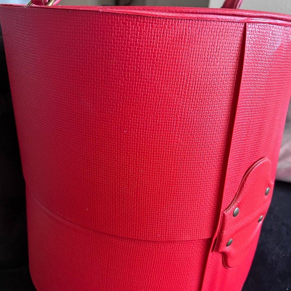 1950s Vintage Hat Box Wig Storage - Red - Picture 15 of 15